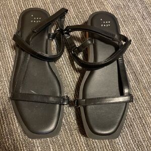 A New Day Flatform Sandals - Black